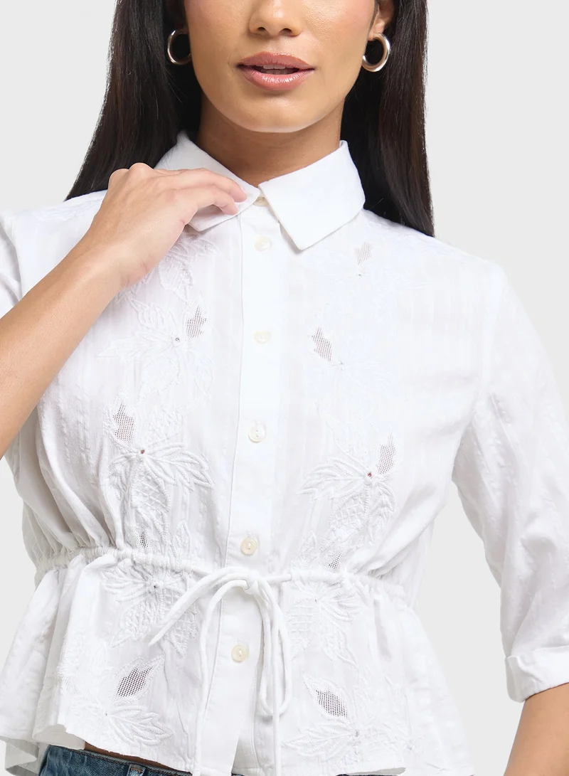 French Connection Barnet Cottom Striped Shirt