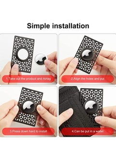 Y&D Card Case for Apple Airtag, Airtag Holder 2 Packs, Ultra Slim Credit Size AirTags Purse, Wallet, Handbag, Backpack, Work Anti-lost Protective (Black)  - Image 3