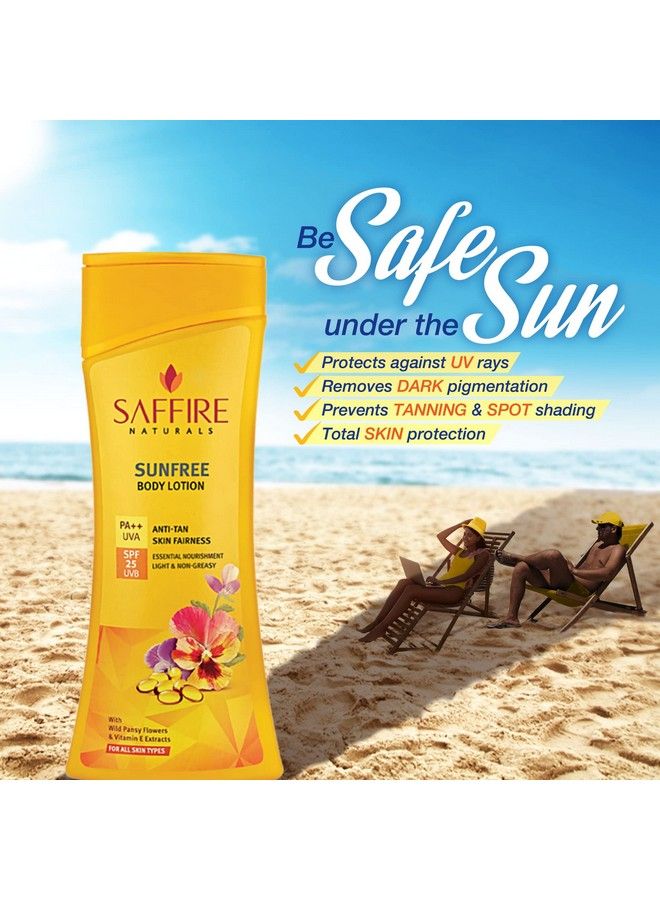 SAFFIRE Naturals Sunfree Spf 25 Pa ++ Body Lotion 300Ml - Image 5