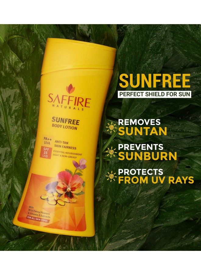 SAFFIRE Naturals Sunfree Spf 25 Pa ++ Body Lotion 300Ml - Image 4