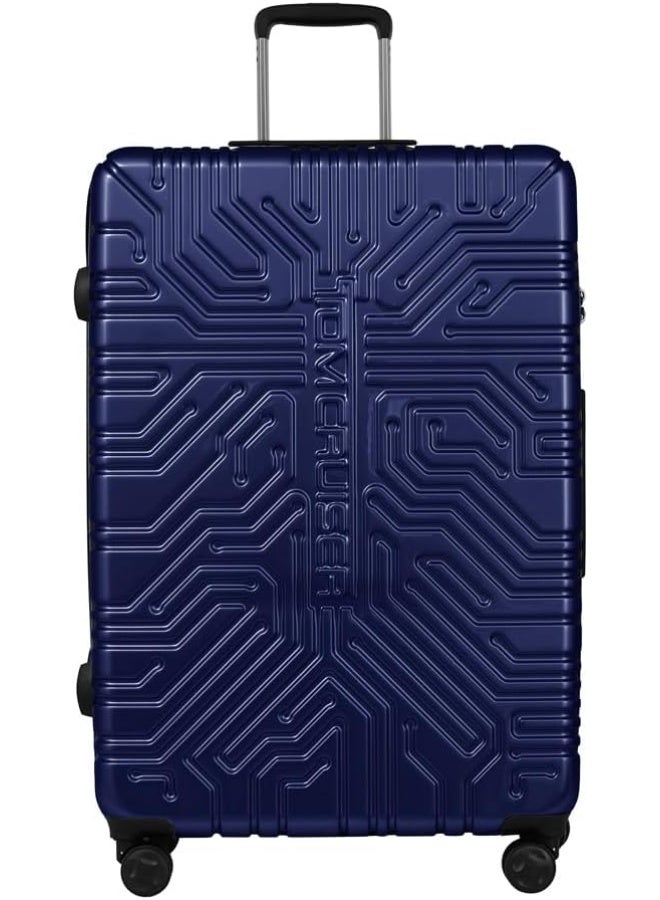 Tom Cruiser Matrix 28-Inch Hard Shell Luggage – ABS + Polycarbonate, 8 Spinner Wheels, TSA Lock, Anti-Theft Zipper, 2-Year Warranty – Blue - Image 1