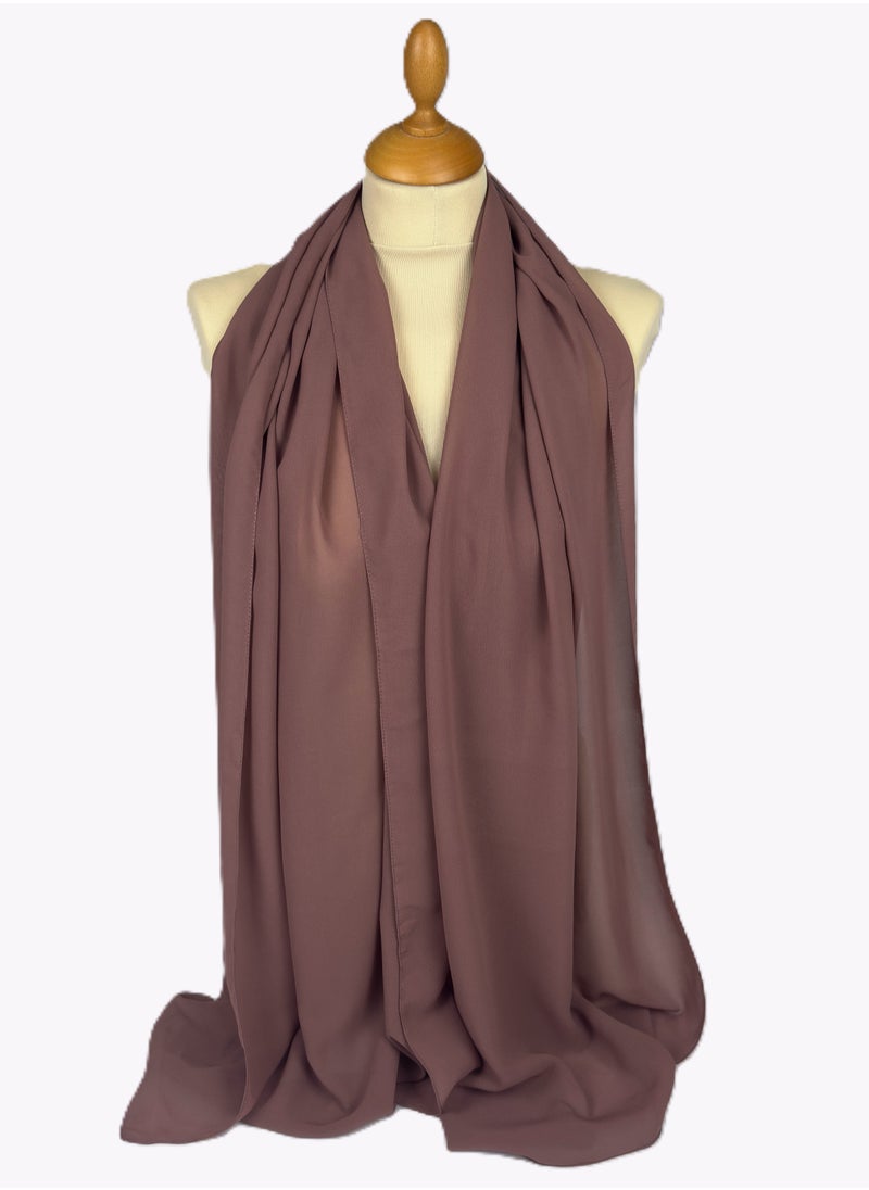 Perfectory PERFECTORY Women Lightweight Solid Chiffon Hijab Shawl Soft Premium Abaya Shawl Wrap Scarves, Long Bridal Hijab Scarf- Dim Grey  - Image 1