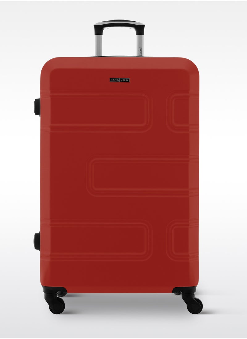 PARAJOHN Neo ABS Hardside Spinner Check In Large Luggage Trolley 28 Inch Red  - Image 1