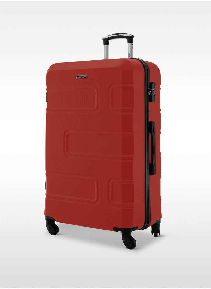 PARAJOHN Neo ABS Hardside Spinner Check In Large Luggage Trolley 28 Inch Red  - Image 2