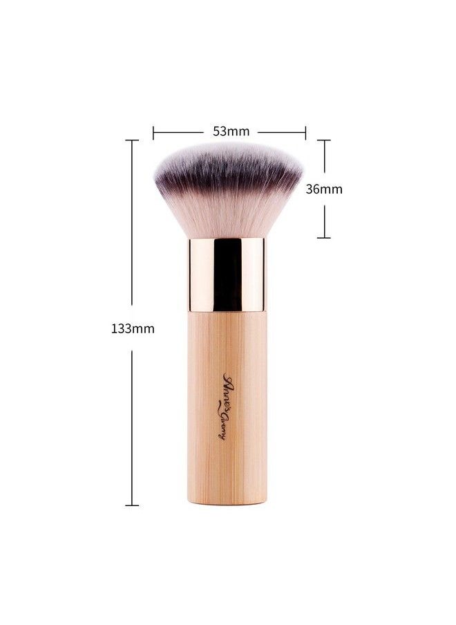 ANNE'S GIVERNY Makeup Foundation Sponge Brush Bronzer Loose Powder Blush Finish Airbrush Buffer Contour Kabuki Blender (Bamboo)  - Image 5