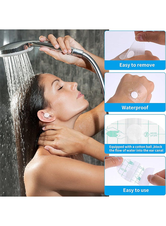 Depend Ear Covers For Shower, 60 Pieces Waterproof Ear Stickers Ear Covers For Swimming Shower Ear Protectors with Waterproof Cotton Ear Plugs For Shower Surfing Snorkeling And Other Water Sports - Image 5