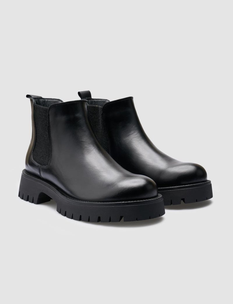 Cabani 100% Leather Black Women's Casual Boots  - Image 2