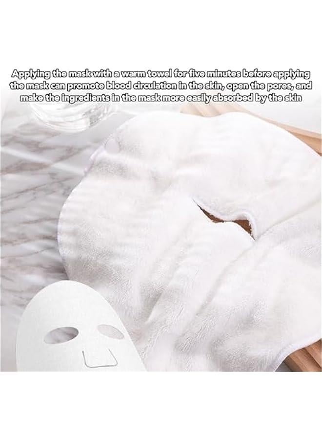 Hot Compress Face Towel Masks, Reusable Facial Steamer Towel, Facial Steamer Towel Mask Skin Care Spa Towel Mask, for Home Beauty Salon, 4Pcs - Image 4