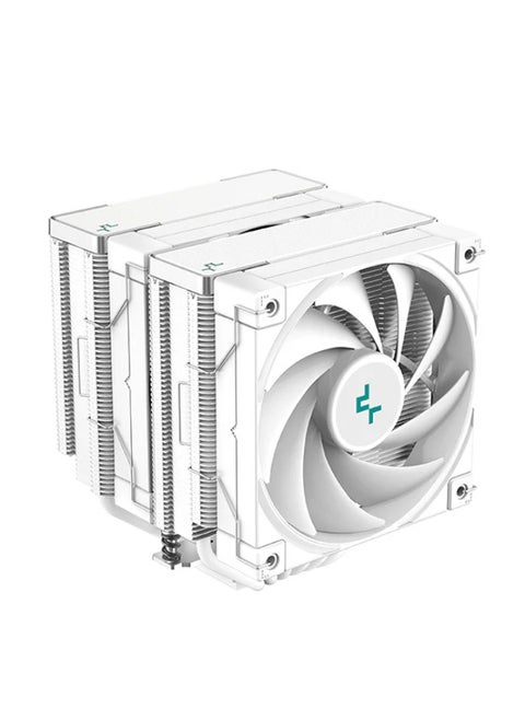 AK620 WH High-Performance CPU Cooler – Dual-Tower Heatsink with Six Copper Heat Pipes, Dense Fin Array & Dual 120mm FDB Fans for Maximum Cooling Efficiency & Silent Operation