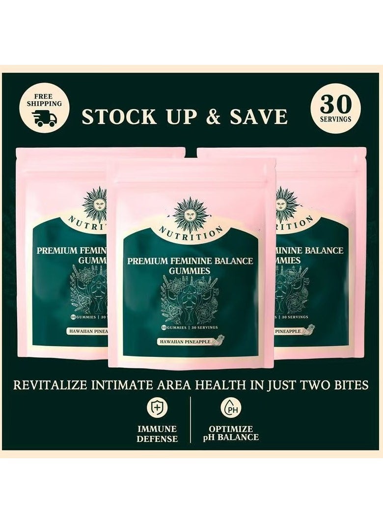 Nutrition - Feminine Balance Gummies,for Women of All Ages (1Bags/60Grain) - Image 1