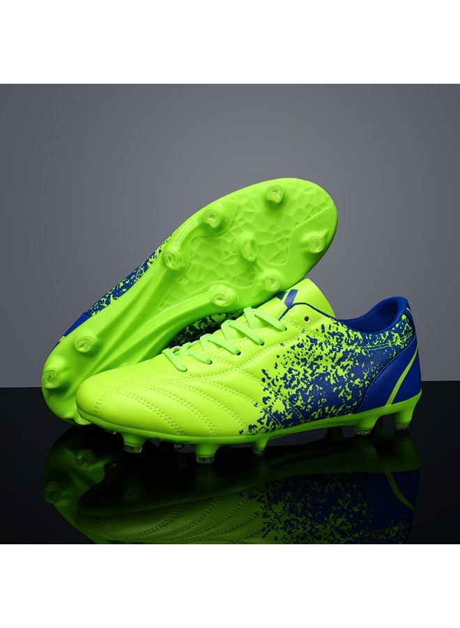 SKT Shiketro Premium Leather AG Long Studs Football Shoes, Unisex Low Top Anti-Slip Soccer Cleats for Teenagers, Students and Adults Outdoor Grass Training & Matches - Image 2