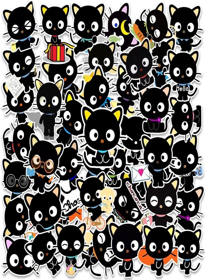 AOKLEY 44PCs Black Cat Stickers Cute Kawaii Japanese Anime Stickers Kids and Adult for Laptop Guitar Skateboard Home Decor School Rewards Birthday Party DIY Decor - Image 2