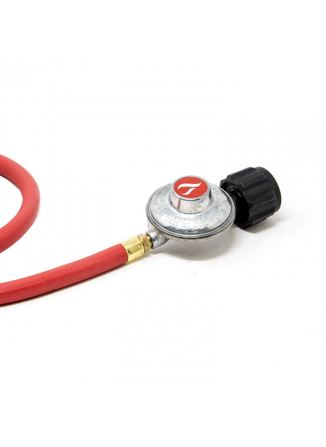 Gas One 2102 New Improved 6 ft Low Pressure Propane Regulator and Hose Connection Kit for LP/LPG Most LP/LPG Gas Grill, Heater and Fire Pit Table,Brown/A