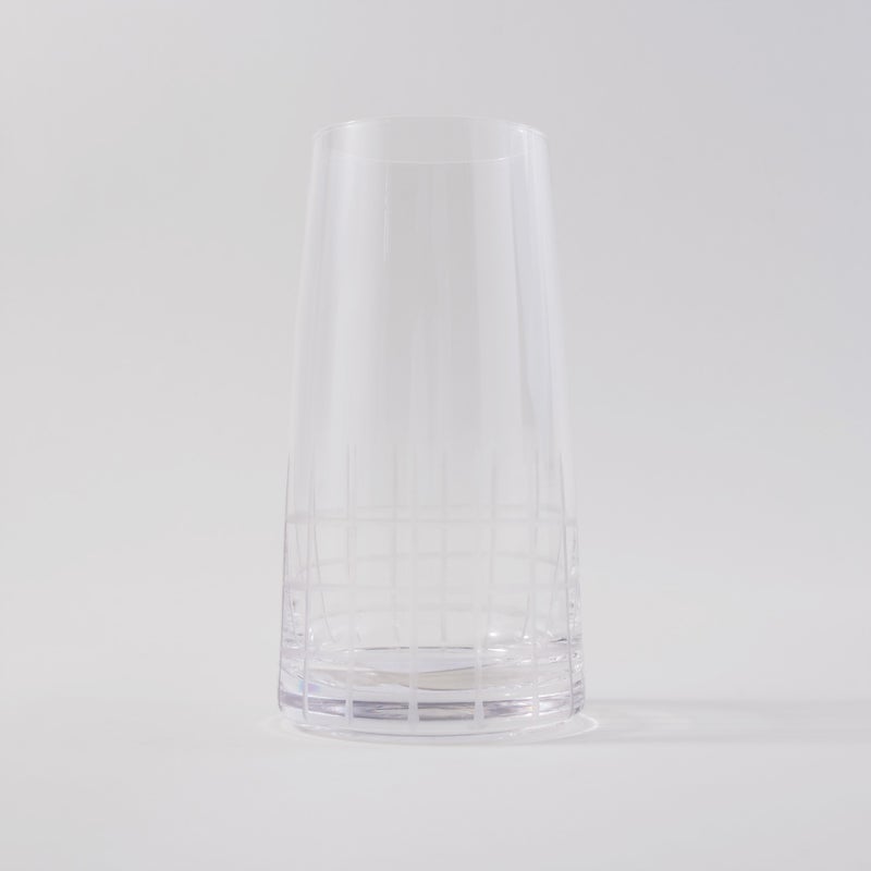 La Mesa 4 Pcs Highball Glass Set, Clear With Cutting Line 8*8*15 Cm - Image 3