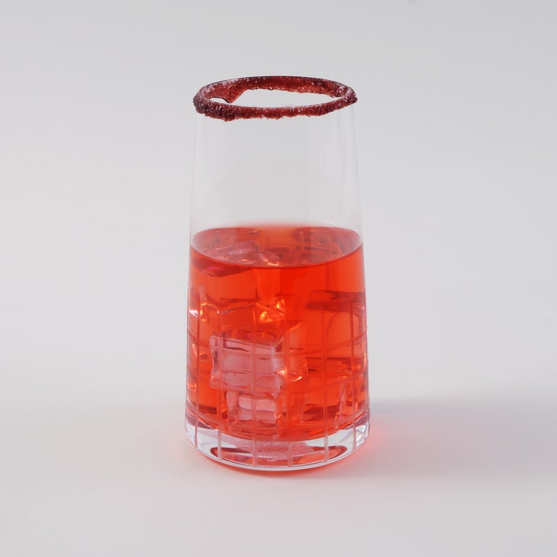 La Mesa 4 Pcs Highball Glass Set, Clear With Cutting Line 8*8*15 Cm - Image 2