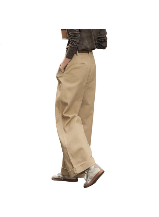 dme Demna【Artistic Cloud Cotton】Spring Loose Fit Commuter Big Pocket Trousers Comfortable Covering Meat Casual Pants For Women - Image 1