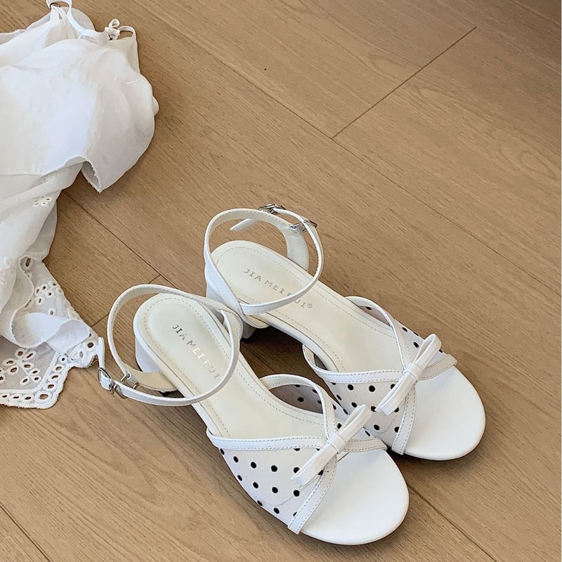 Exquisite French-Style Sandals for Women - Summer Beach Flip-Flops with Bow-Tie  Design