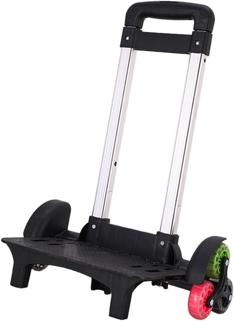 Trolley Cart Luggage Cart with Wheels, 6 Wheels,Wheeled Cart Stair Climber Folding Hand Truck for Boxes Show Exhibitors Kids, Black - Image 1