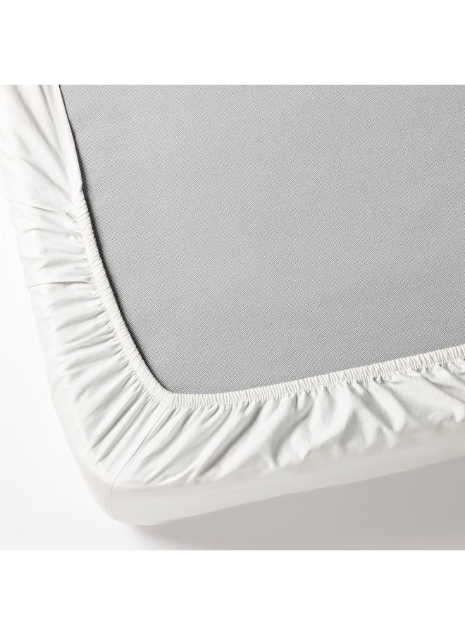 Zaboon Fitted sheet, white, 140x200 cm - Image 4