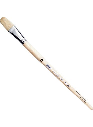 Pebeo France Art 258KF White Bristle Flat Cat Tongue Brush No:20 