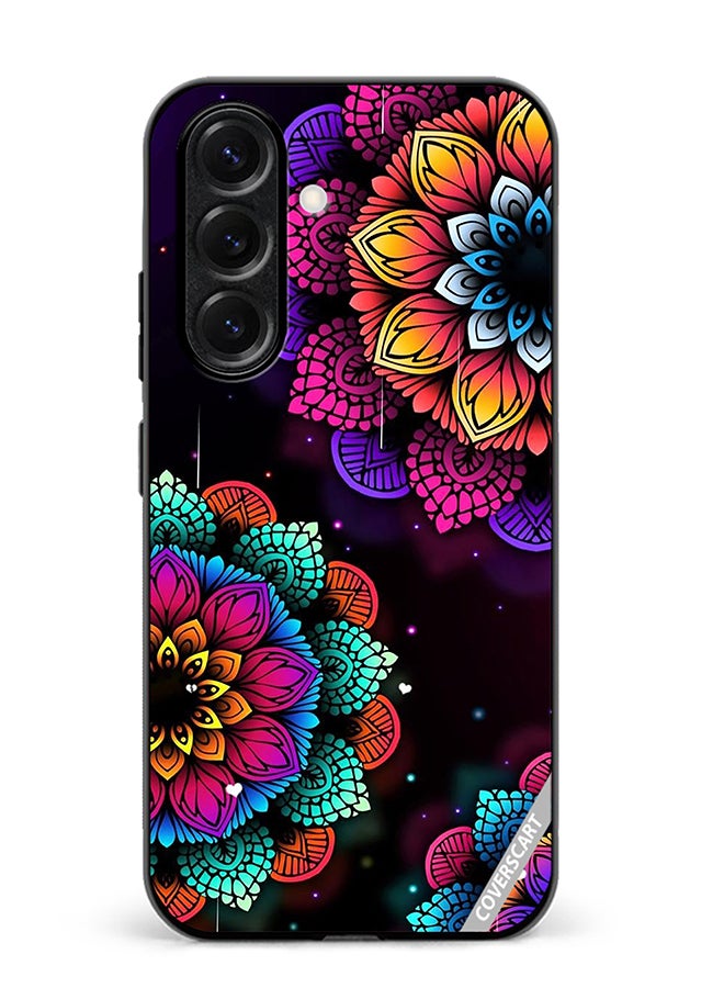 VR CREATIVE Protective Case Cover For Samsung Galaxy S25 Flower Design Multicolour