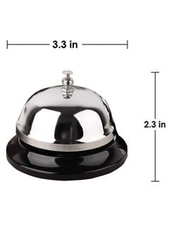 Rubik Hotel Call Bell, 3.3 Inch Stainless Steel Loud Vintage Service Bell for Front Desk, Reception, Hotels, Schools, Restaurants, Hospitals, Warehouses (1 Pack)  - Image 5