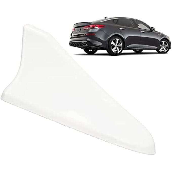 rayihni Roof Antenna Cover, Car Sharks Fin Antenna Cover 96219 D5000EBQK Roof Aerial Base Replacement (White) - Image 2