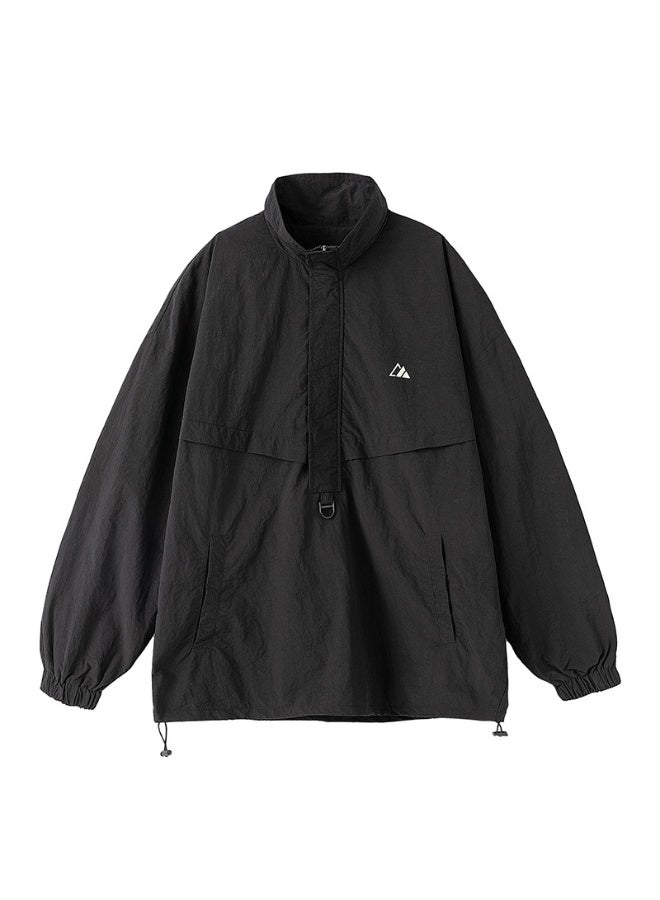 Men's Three-proof Tactical Jacket Spring Women's Functional Textured Loose Couple Half-zip Trendy Jacket  - Image 1