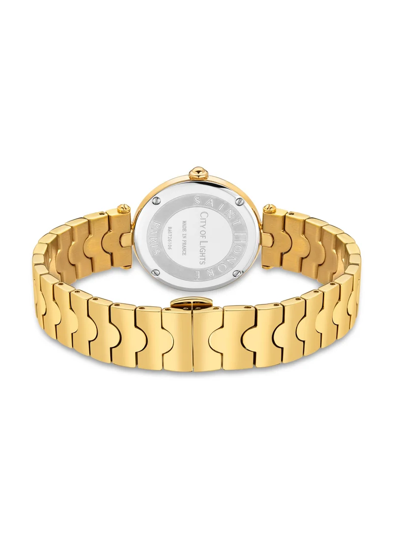 سانت هونور City of Lights Stainless Steel Analog Wrist Watch - 26 mm - Gold