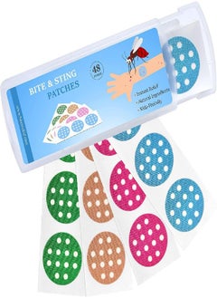 Nano shield Bug Bite Itch Relief Patches 48 Counts, Kid Friendly Natural Mosquito Bite Relief Stickers for Instant Reduce Itch & Swell, Camping Essential Gift for Family and Friends