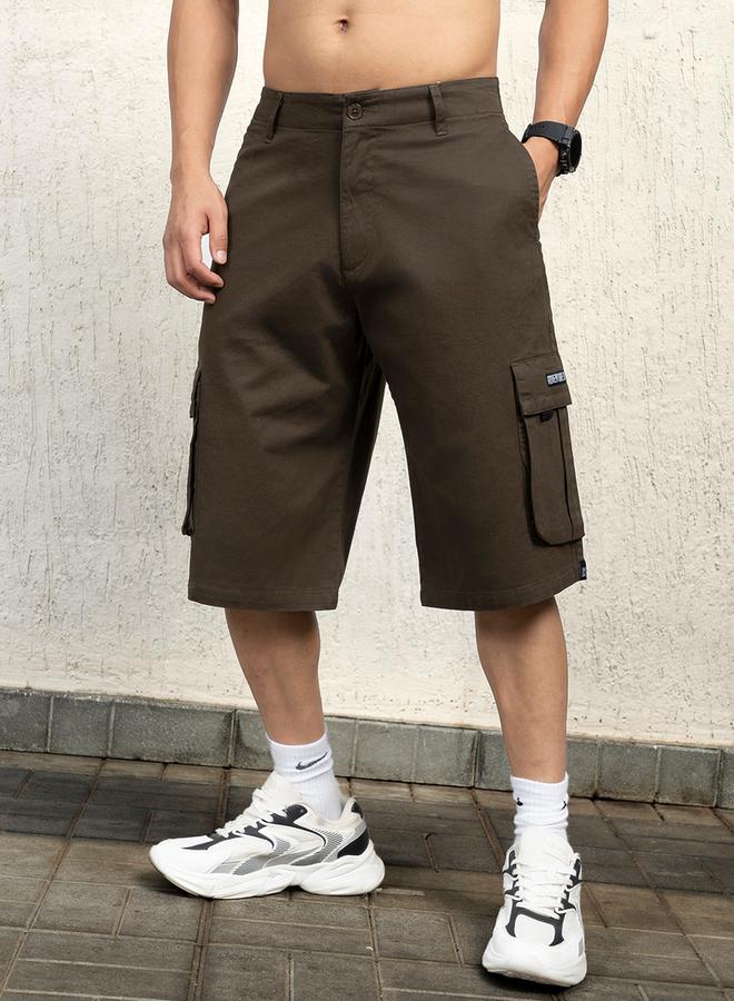 Hubberholme Relaxed Fit Cargo Shorts with Pockets by Styli - Image 1