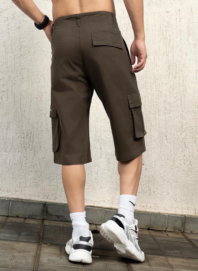 Hubberholme Relaxed Fit Cargo Shorts with Pockets by Styli - Image 2