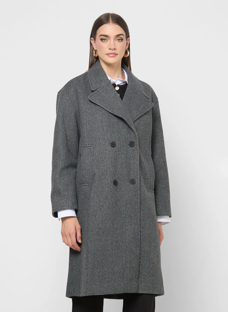 ايلا Double Breasted Over Coat