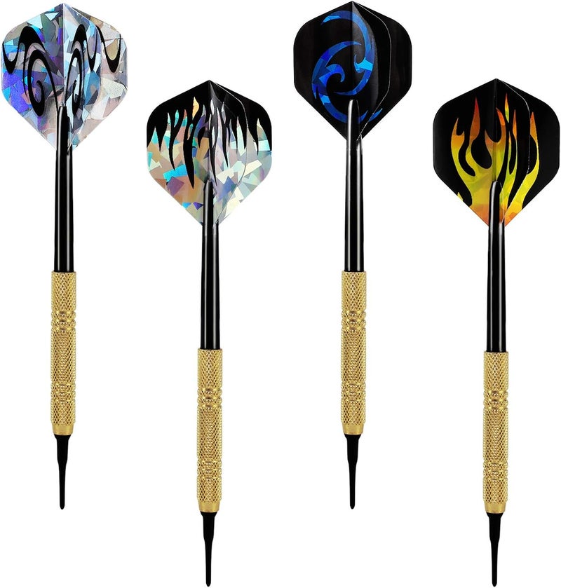 accmor 12 Pcs Darts Plastic Tip, Soft Tip Darts Set, 14g Plastic Tipped Dart, Attach Extra 36 Black 2BA Replacement Tips, Soft Tip Darts for Electronic/Plastic Dartboard - Image 2
