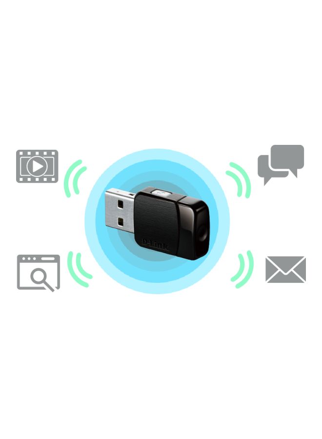 D-Link Wireless AC Dual Band USB Adapter 580 Mbps Black/Silver - Image 4