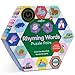 eeBoo Hexagon Puzzle Pairs Rhyming Words 33 Hexagon Shaped Pieces Match Sounds Images Educational PreReading Activity Preschool Kids Age 3 - Image 2
