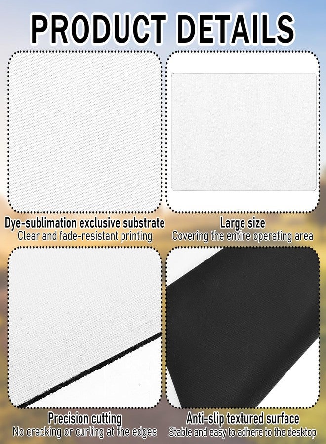 AIHSUMC 10 Pcs Sublimation Blanks Playmat 14" x 24", Smooth Rubber Game Play Mat for Custom Printing, Trading Card Games, Board Games & Mouse Pad – Ideal for Home & Game Room - Image 3