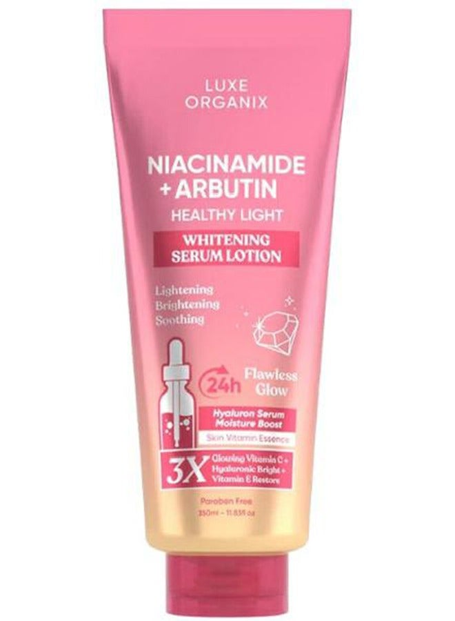 LUXE ORGANIX Niacinamide + Arbutin Helthy Light Whitening Serum Lotion 350ml