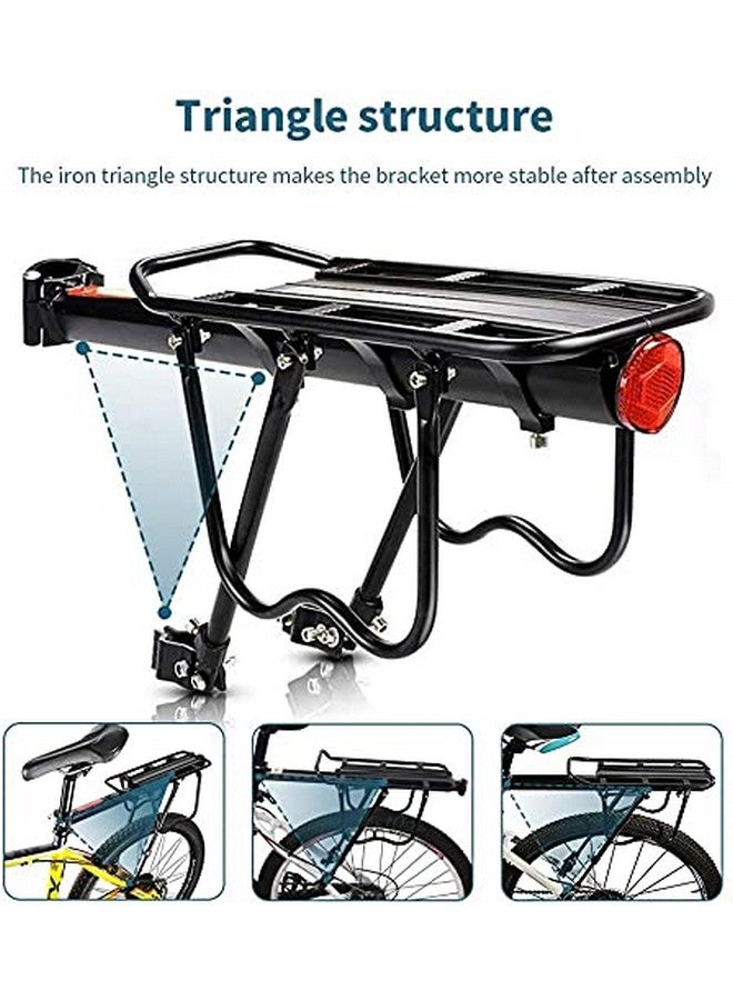 Linist حامل أمتعة خلفي لدراجة لينست، حامل مقعد خلفي لحقيبة، أمتعة، شحن، مصنوع من سبائك الألمنيوم قابل للتعديل مع عاكس للضوء للدراجات الهوائية - Image 5