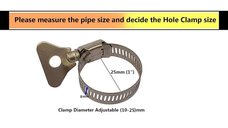 ES EKSAFAR ESEKSAFAR Adjustable Butterfly Hose Clamp Set (1 inch 5pc Clamp) - Image 4
