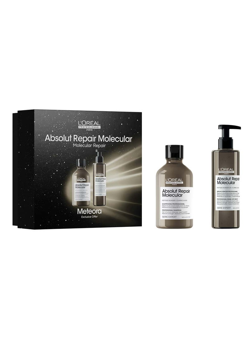 لوريال بروفيسيونال Absolut Repair Molecular End of Year Duo Set 2025 - Shampoo + Rinse-Off Serum - Image 2