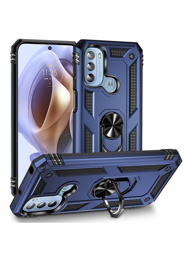 اس-توب جراب لهاتف Motorola Moto G31 / G41 جراب هاتف مقاوم للصدمات من مادة TPU + PC مع حامل - Image 1
