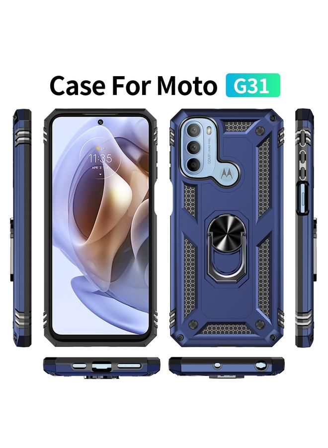 اس-توب جراب لهاتف Motorola Moto G31 / G41 جراب هاتف مقاوم للصدمات من مادة TPU + PC مع حامل - Image 2