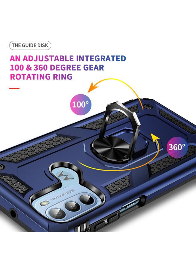 اس-توب جراب لهاتف Motorola Moto G31 / G41 جراب هاتف مقاوم للصدمات من مادة TPU + PC مع حامل - Image 3