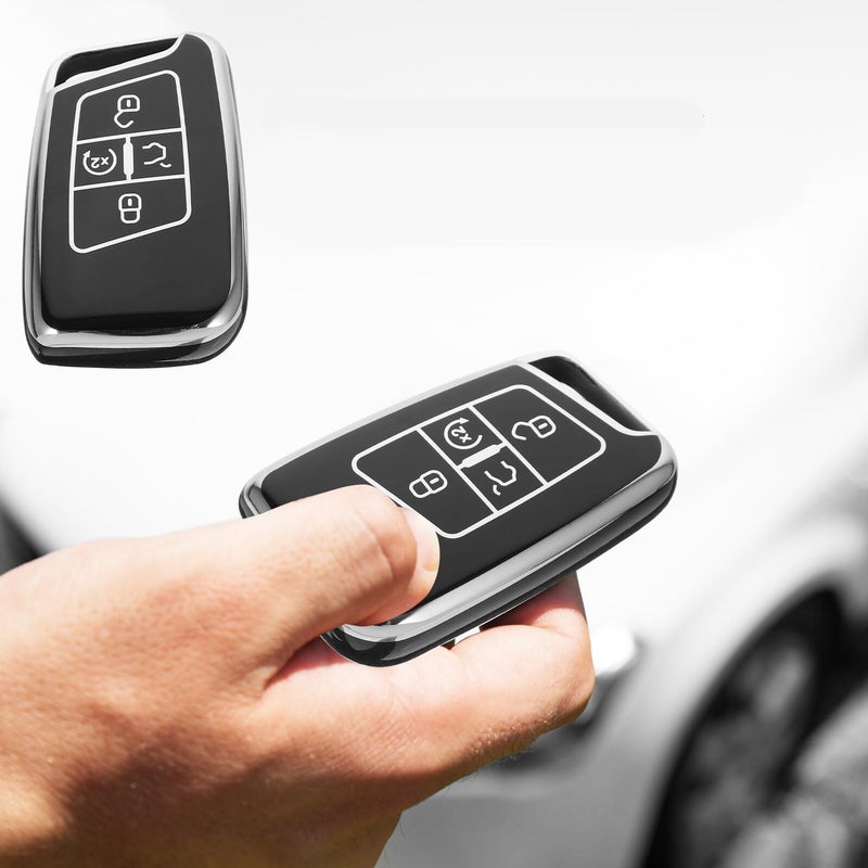 5 Button Black TPU Car Key Fob Cover Case Protective Shell Holder Automotive Accessories - Image 5