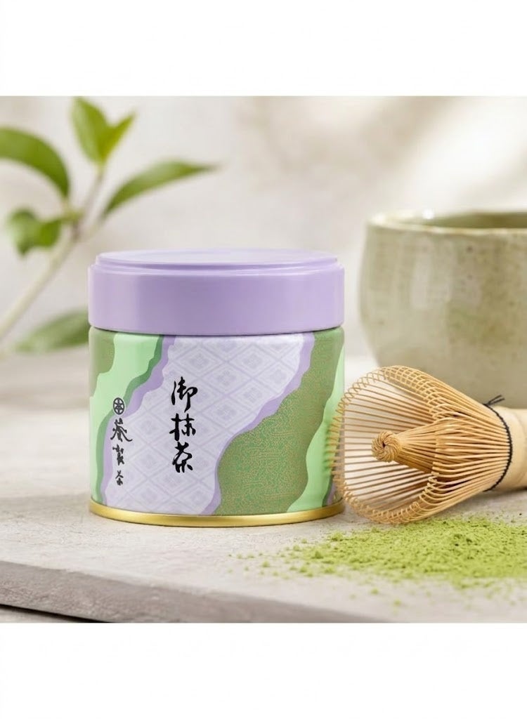 AOI Japanese Pure Matcha Powder 30g + Bamboo Matcha Whisk Set 2 Pieces | Japanese Matcha Preparation Bundle - Image 3