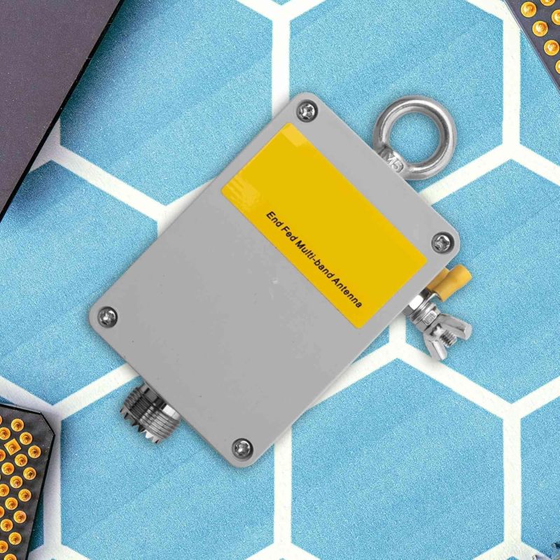 HF Balun: 100W 49:1 Impedance Ratio - Quad-Band 5-35MHz Compact Grey Construction for HAM Radio Shortwave Antenna Setups - Image 4