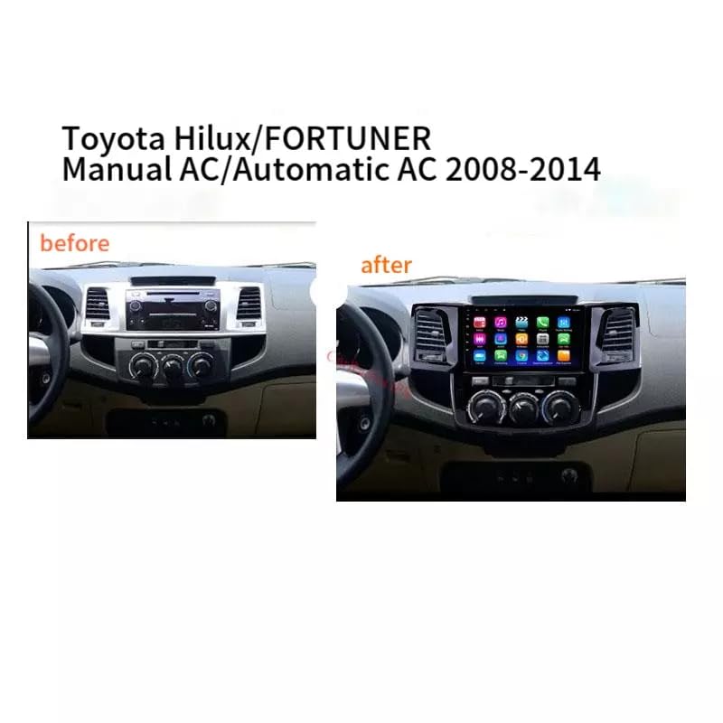 ModishOmbre Modorwy ABS300 Plastic Material 9 inch Toyota Car Stereo Frame with Wiring Suitable for Base Model Toyota Fortuner 2008-2015 - Image 4