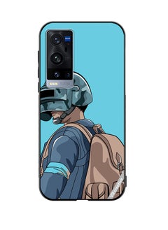 Protective Case Cover For Vivo X60 Pro Plus Helmet And In Military Uniform Design Multicolour