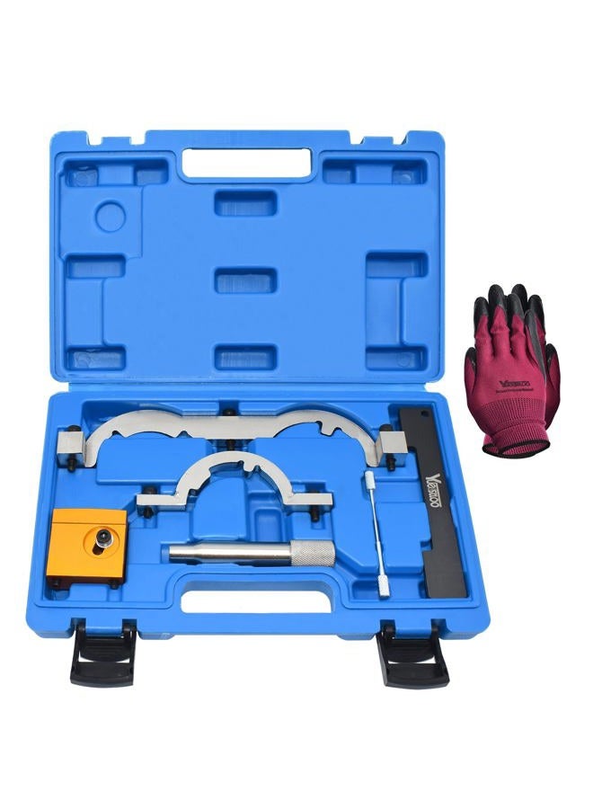 Yuesstloo Turbo Engine Timing Tool Kit for Vauxhall Opel Chevy Chevrolet Aveo Cruze 1.0 1.2 1.4, Camshaft Holding Locking Tool Set with Case & Gloves - Image 1